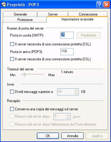 Impostazioni Avanzate